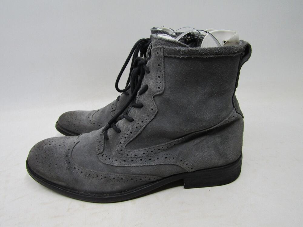 Rogue Mens Size 10.5 Gray Suede Lace Up Zip Causal Comfort Shoes